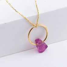 Load image into Gallery viewer, Rough stone rhodolite garnet pendant