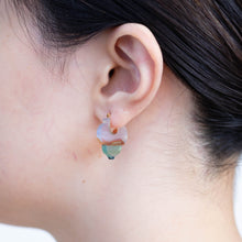 Load image into Gallery viewer, Crest colorful landscape agate Morrocan earrings