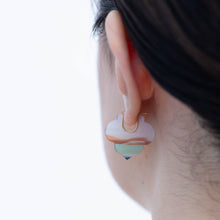 Load image into Gallery viewer, Crest colorful landscape agate Morrocan earrings