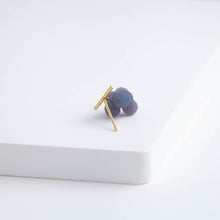 Load image into Gallery viewer, Small Grape Chalcedony earring