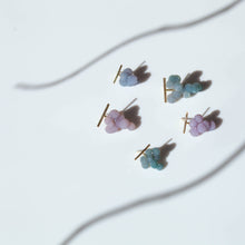 Load image into Gallery viewer, Small Grape Chalcedony earring