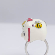 Load image into Gallery viewer, White piggy bank ring