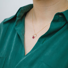 Load image into Gallery viewer, Rough stone rhodolite garnet pendant