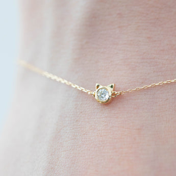 Cat diamond bracelet