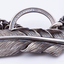 Load image into Gallery viewer, Large feather Byzantine chain bracelet