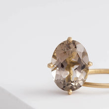Load image into Gallery viewer, Fall in drop smoky quartz ring