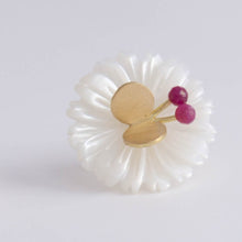 Load image into Gallery viewer, Daisy ruby butterfly earrings