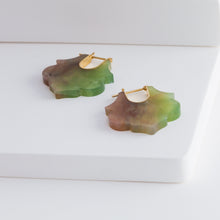 Load image into Gallery viewer, Crest red moss agate lotus earrings - Kolekto