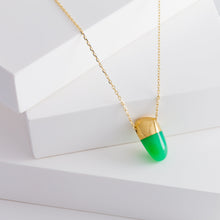Load image into Gallery viewer, Rock chrysoprase necklace (small vertical) - Kolekto