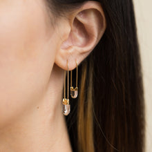 Load image into Gallery viewer, Drop mini oval quartz earring - Kolekto