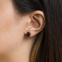 Load image into Gallery viewer, Rough stone rainbow garnet stud - Kolekto