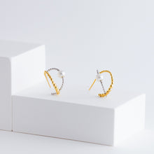 Load image into Gallery viewer, Bubble double ring hoops - Kolekto