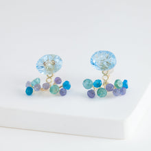 Load image into Gallery viewer, Fairy blue topaz and pearl earrings [limited edition]
