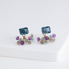 Load image into Gallery viewer, Fairy London blue topaz and mixed stones earrings

