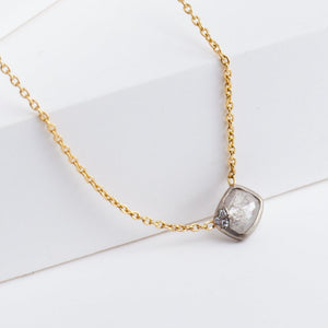 One-of-a-kind Ice diamond two-tone necklace