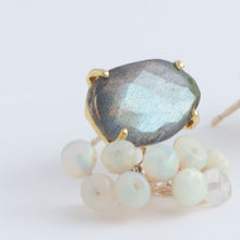 Load image into Gallery viewer, Fairy labradorite and opal earrings
