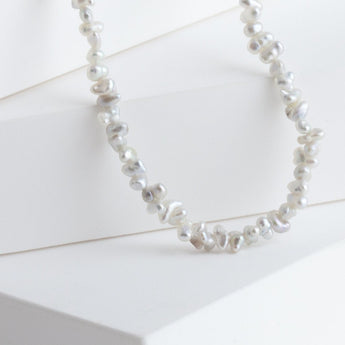 Sazare akoya pearl necklace