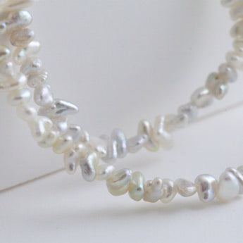 Sazare akoya pearl long necklace