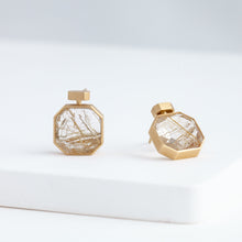Load image into Gallery viewer, Bottle rutilated quartz earrings
