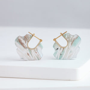 Crest aquaprase Damask earrings - limited edition