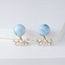 Load image into Gallery viewer, Fairy larimar and pearl earrings [limited edition]
