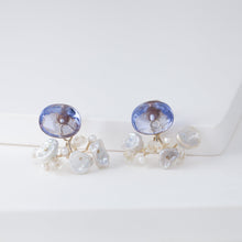 Load image into Gallery viewer, Fairy color changing fluorite and mixed white stone earrings [Limited Edition]
