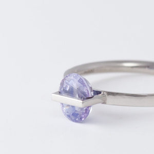 Band one-of-a-kind platinum lavender sapphire ring