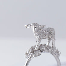 Load image into Gallery viewer, Sheep silver ring
