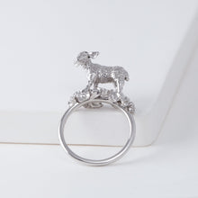 Load image into Gallery viewer, Sheep silver ring
