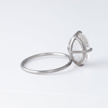 Load image into Gallery viewer, Fall in drop rutilated quartz ring - Platinum
