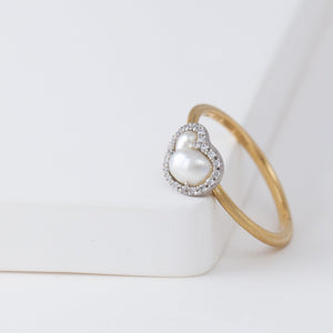 Tulle south sea pearl diamond ring B