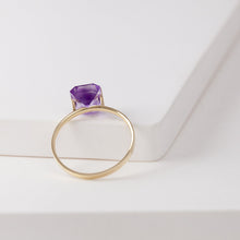 Load image into Gallery viewer, Band one-of-a-kind bi-color amethyst ring
