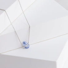 Load image into Gallery viewer, Band one-of-a-kind platinum pear sapphire necklace
