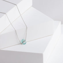 Load image into Gallery viewer, Band one-of-a-kind platinum paraiba tourmaline necklace
