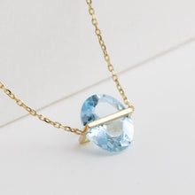 Load image into Gallery viewer, Band one-of-a-kind oval aquamarine necklace
