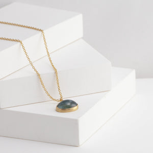 Picture frame aquamarine necklace