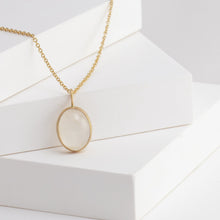 Load image into Gallery viewer, Picture frame moonstone necklace
