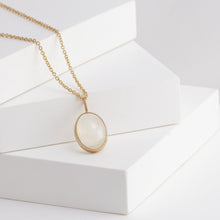 Load image into Gallery viewer, Picture frame moonstone necklace
