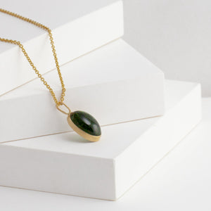 Picture frame green tourmaline necklace