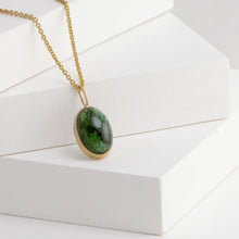 Load image into Gallery viewer, Picture frame green tourmaline necklace
