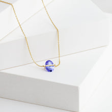 Load image into Gallery viewer, Band one-of-a-kind oval tanzanite necklace
