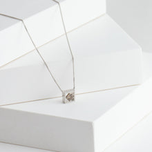 Load image into Gallery viewer, Position platinum brown diamond necklace (No. 2734)
