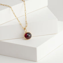 Load image into Gallery viewer, Octavia red garnet necklace

