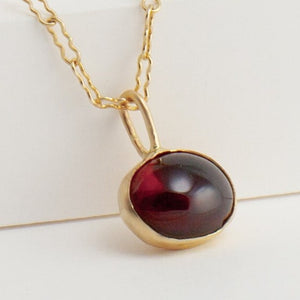Octavia red garnet necklace
