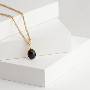 Octavia black opal necklace