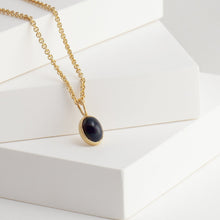 Load image into Gallery viewer, Octavia black opal necklace
