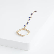 Load image into Gallery viewer, Syami hanging lapis lazuli chain ear cuff
