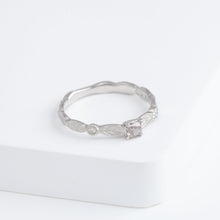 Load image into Gallery viewer, Bloom platinum ring with one-of-a-kind brown diamond
