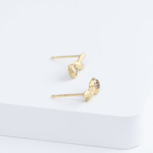 Whisper light brown diamond stud
