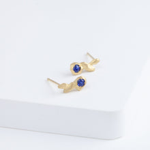 Load image into Gallery viewer, Whisper blue sapphire stud
